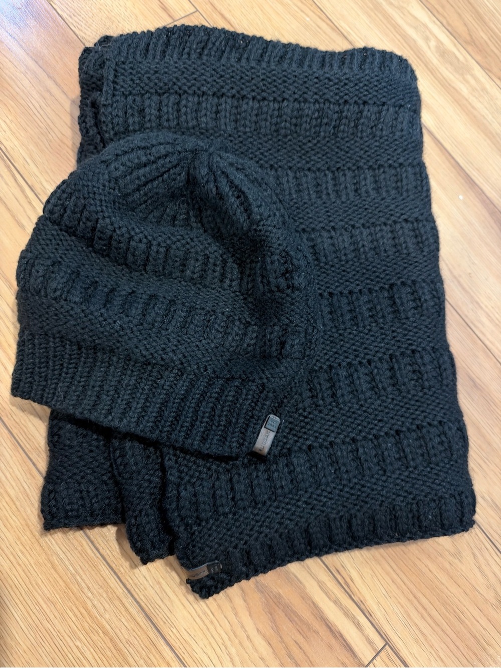 RUDSAK lambwool blend wool Knit long Scarf and Beanie Set - Picture 2 of 10